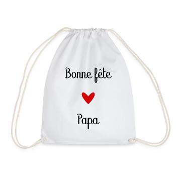 BONNE FÊTE PAPA. PAPA. FÊTE DES PÈRES. BONNE FÊTE - Sac de sport léger - blanc - Devant