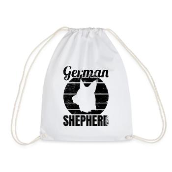 German Shepherd - Drawstring Bag - white - Front
