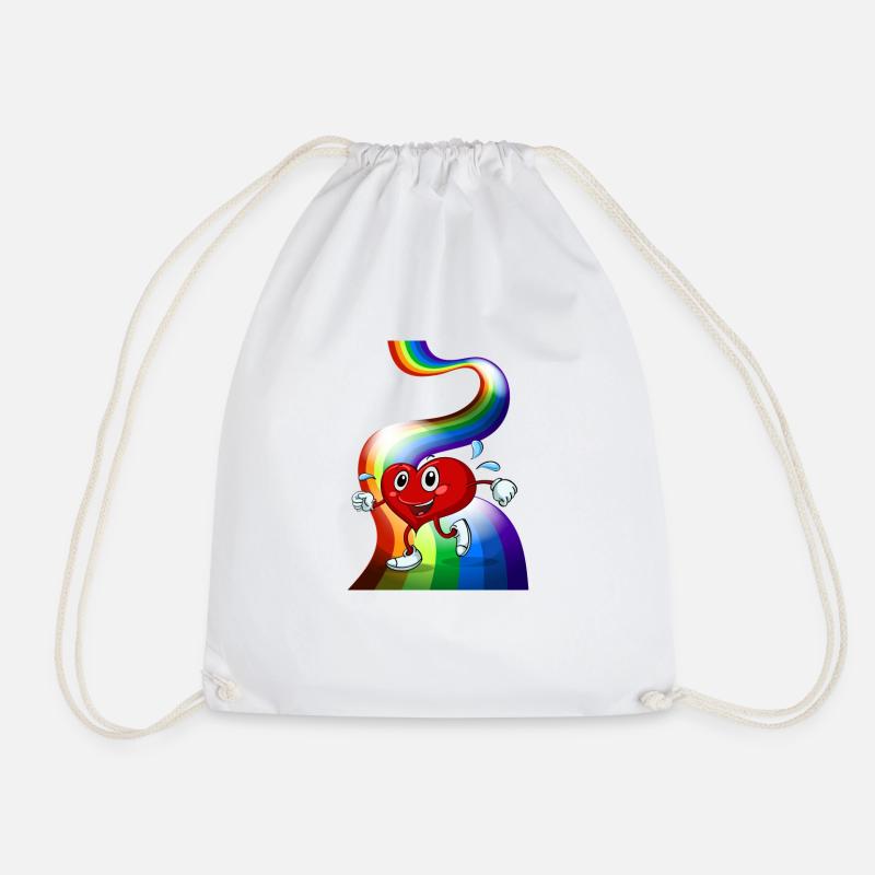 pride flagge Regenbogen - Turnbeutel - Weiß