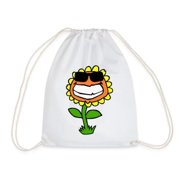 Sonnenblume - Turnbeutel - Weiß - Vorne