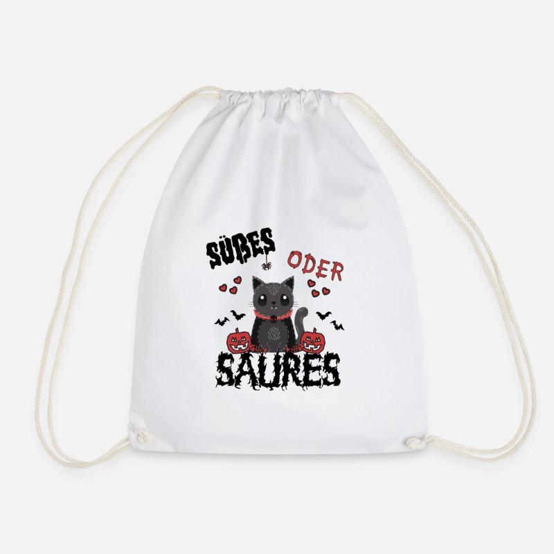 schrecklich niedliches Design süßes oder saures - Turnbeutel - Weiß