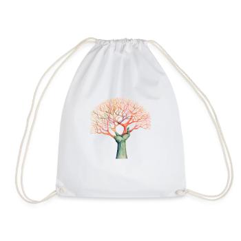 L’arbre pousse à partir de la conception à la main - Sac de sport léger - blanc - Devant