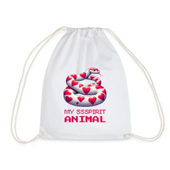 Le serpent, mon animal spirituel - Sac de sport léger - blanc - Devant