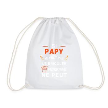 Papy bricolage - Sac de sport léger - blanc - Devant