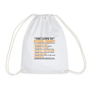 Physiotherapy Physiotherapy Physiotherapist Profession - Drawstring Bag - white - Front