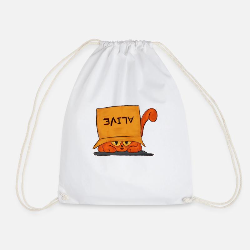 Schrödinger's cat - Drawstring Bag - white