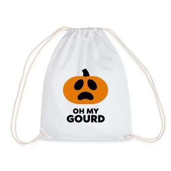 Oh My Gourd: Frightened Pumpkin Icon - Turnbeutel - Weiß - Vorne