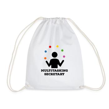 secretary - Drawstring Bag - white - Front