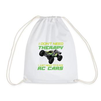RC Auto Hobby Spruch Ferngestuertes Auto - Turnbeutel - Weiß - Vorne