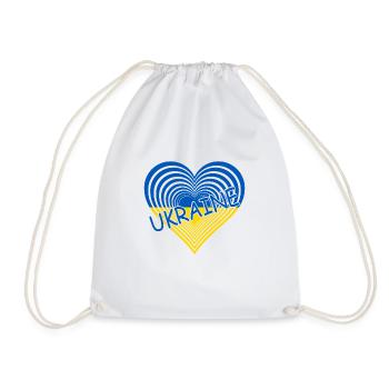 Ukraine Heart - Turnbeutel - Weiß - Vorne
