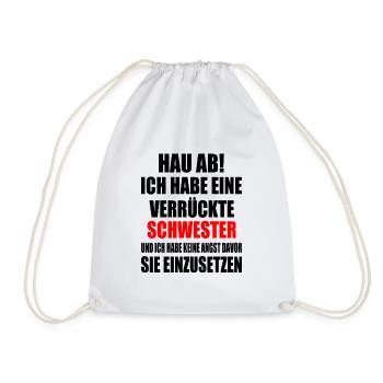 Sors d’ici, j’ai une sœur folle - Sac de sport léger - blanc - Devant