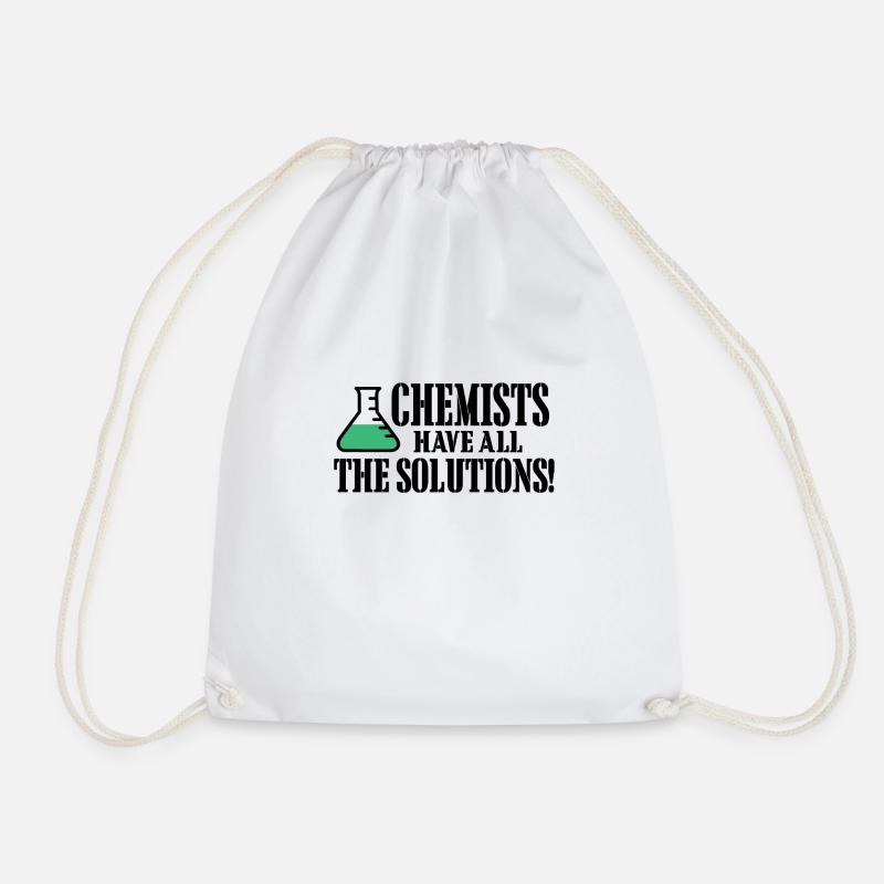 Chemists have all the Solutions - Drawstring Bag - white