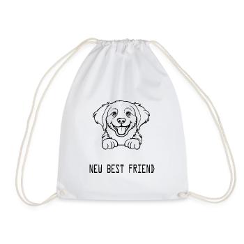 New best friend cadeau bébé nom de chien - Sac de sport léger - blanc - Devant