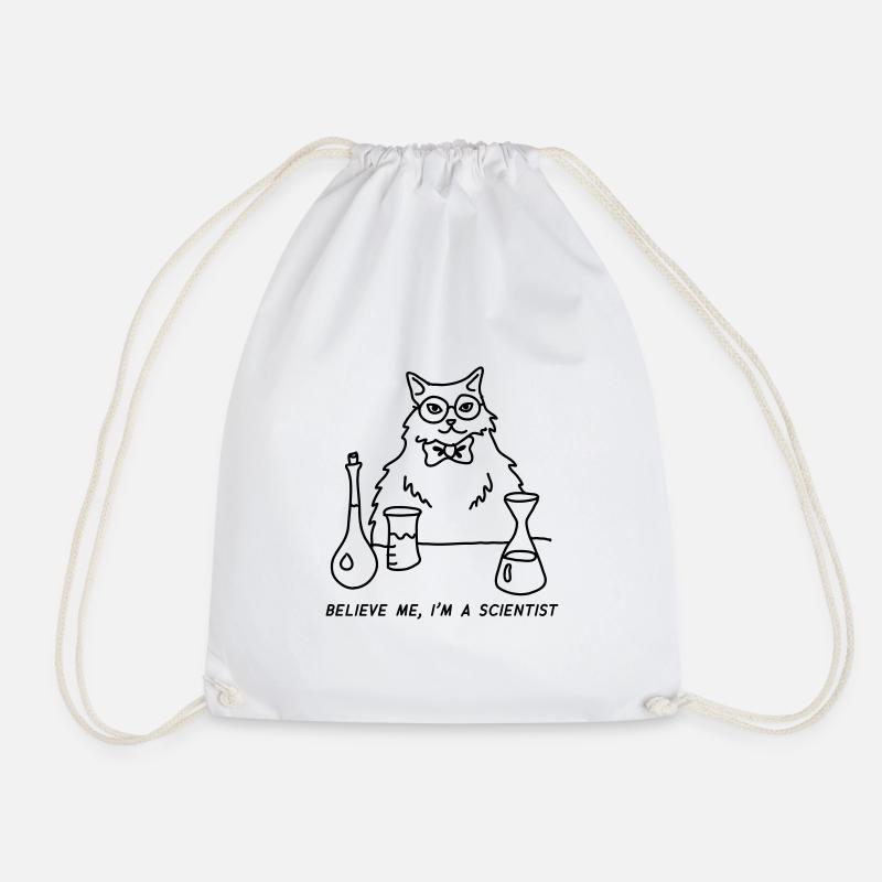 believe me i am a scientist cat chemestry phd - Turnbeutel - Weiß