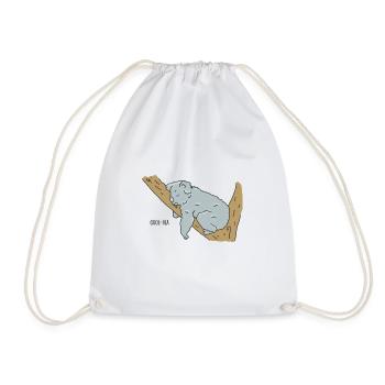 Koala endormi sur une branche d’arbre Doodle - Sac de sport léger - blanc - Devant
