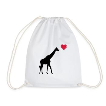 girafe love - Sac de sport léger - blanc - Devant