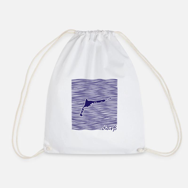Fischland Darß-Zingst, Darss, Baltic Sea, Germany - Drawstring Bag - white