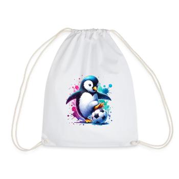 Pingouin, oiseau, football, joueur, ballon, champion, Fan - Sac de sport léger - blanc - Devant