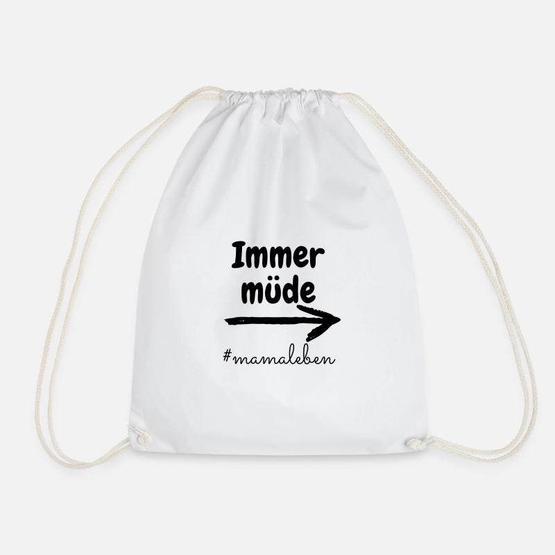 Immer müde - Turnbeutel - Weiß
