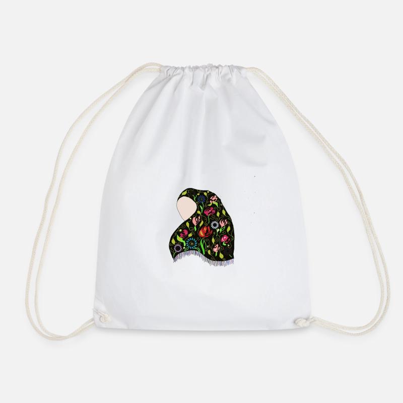 handkerchief - Drawstring Bag - white