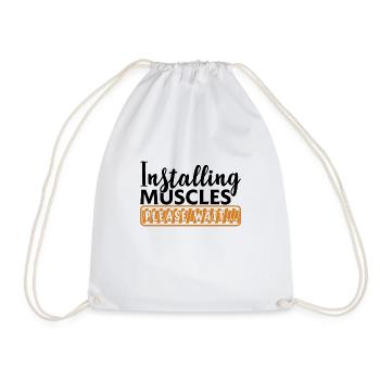 Installing muscle - Drawstring Bag - white - Front