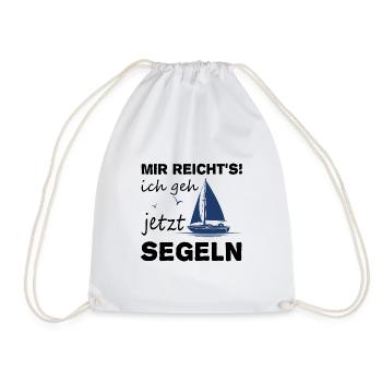 Segler Segelboot Segel See Meer Spruch - Turnbeutel - Weiß - Vorne