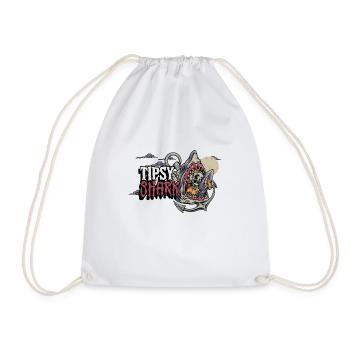 Tipsy Shark - Drawstring Bag - white - Front
