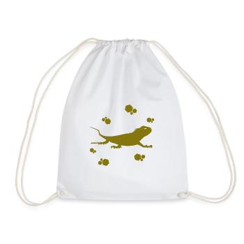 Salamander - Amphibian Animal - Drawstring Bag - white - Front