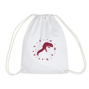 Salamander - Amphibian Animal - Drawstring Bag - white - Front