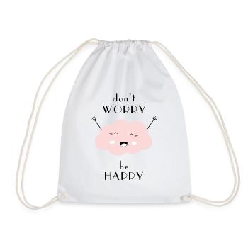 Ne vous inquiétez pas être heureux - Sac de sport léger - blanc - Devant