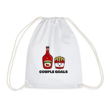 Objectifs de couple frites et ketchup - Sac de sport léger - blanc - Devant