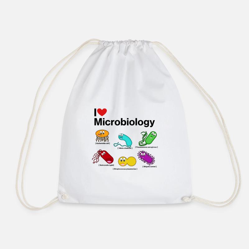 Bacteria party - Drawstring Bag - white