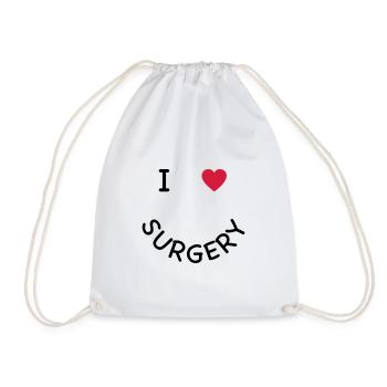 surgeon - Drawstring Bag - white - Front
