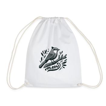 Funny Birdwatching Gray Catbird - Drawstring Bag - white - Front