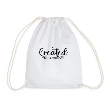 created with a purpose - Turnbeutel - Weiß - Vorne