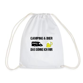 Camping - Turnbeutel - Weiß - Vorne