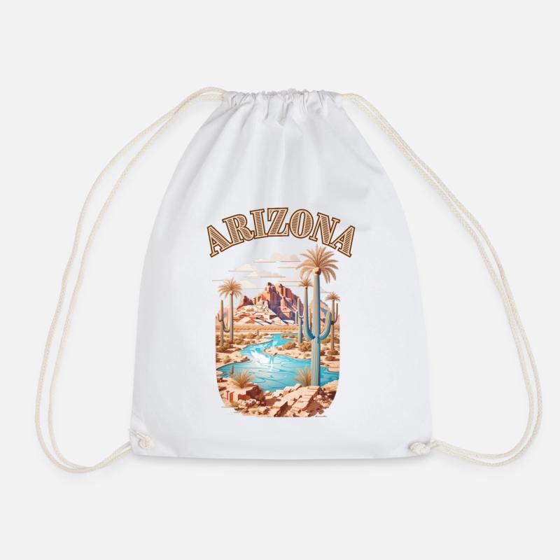 ARIZONA Wüste - Turnbeutel - Weiß