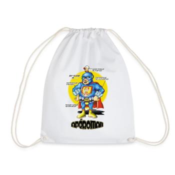 apéroman - Drawstring Bag - white - Front