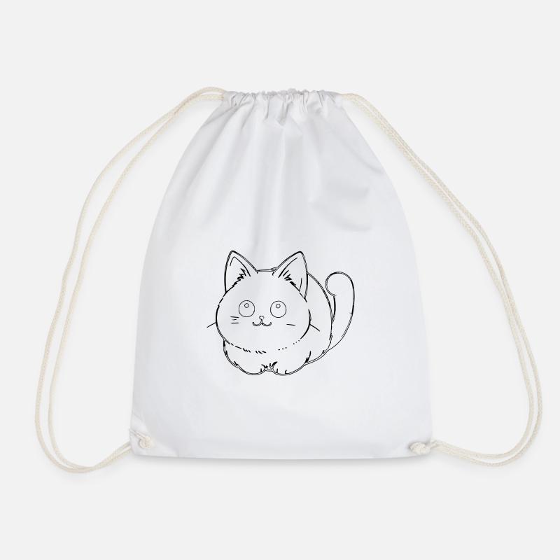 Conception de chat - Sac de sport léger - blanc