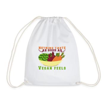 Vegan Fleischlos Tierlieb & Veganer - Turnbeutel - Weiß - Vorne