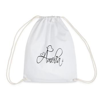Amelia Nom Prénom Fille Calligraphie Décor - Sac de sport léger - blanc - Devant