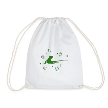 Salamander - Amphibian Animal - Drawstring Bag - white - Front