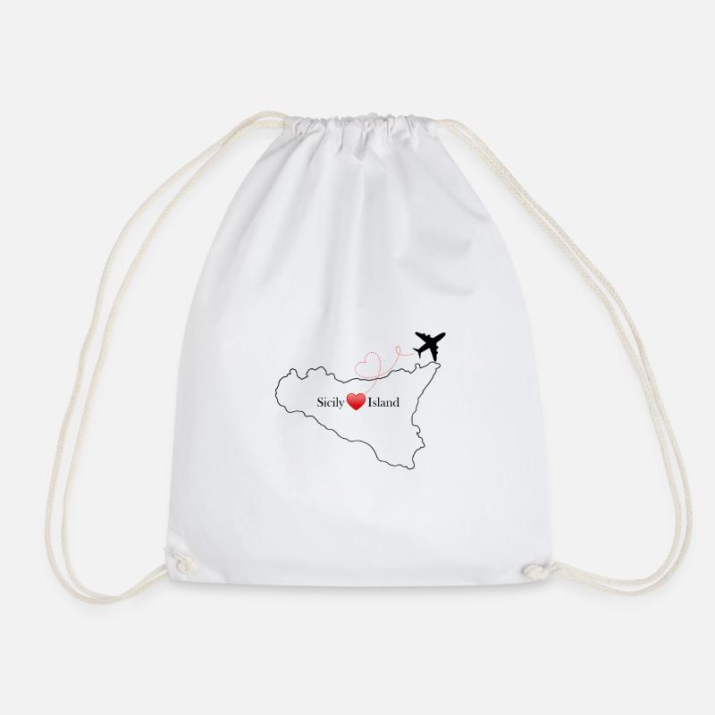 Île de Sicile - Sac de sport léger - blanc