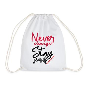 Never change stay yourself WEDENZ - Sac de sport léger - blanc - Devant