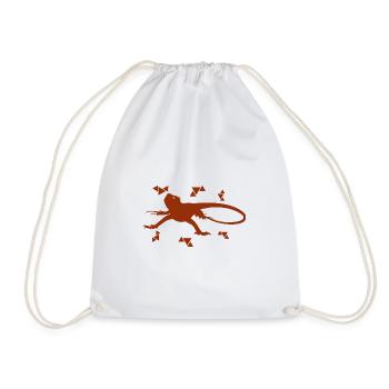 Salamander - Amphibian Animal - Drawstring Bag - white - Front