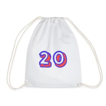 20. 20 JAHRE. 20-JÄHRIGES JUBILÄUM. 20-JÄHRIGES JUBILÄUM. - Turnbeutel - Weiß - Vorne