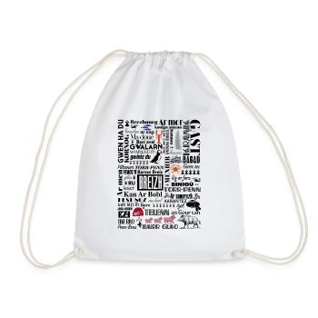 LES MOTS DE LA BRETAGNE - Breizh - BZH -2 - Sac de sport léger - blanc - Devant