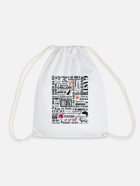 LES MOTS DE LA BRETAGNE - Breizh - BZH -2 - Sac de sport léger - blanc
