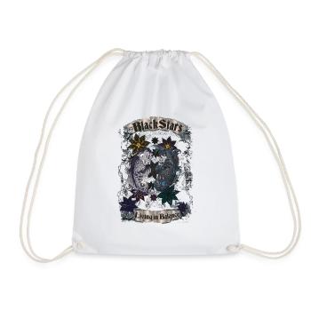 Black Stars - Drawstring Bag - white - Front