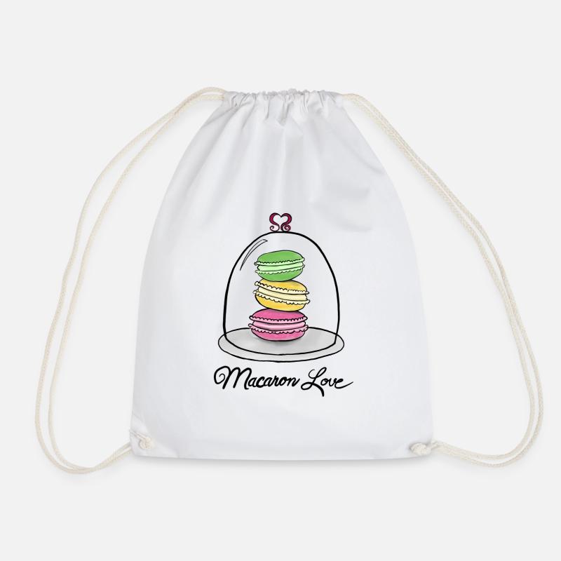 Macaron Liebe - Macaron Love - Turnbeutel - Weiß